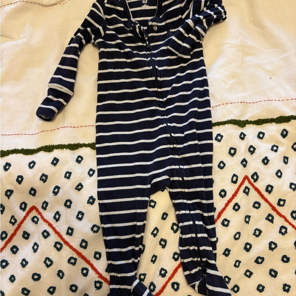 GAP Blue and White Footies One Piece